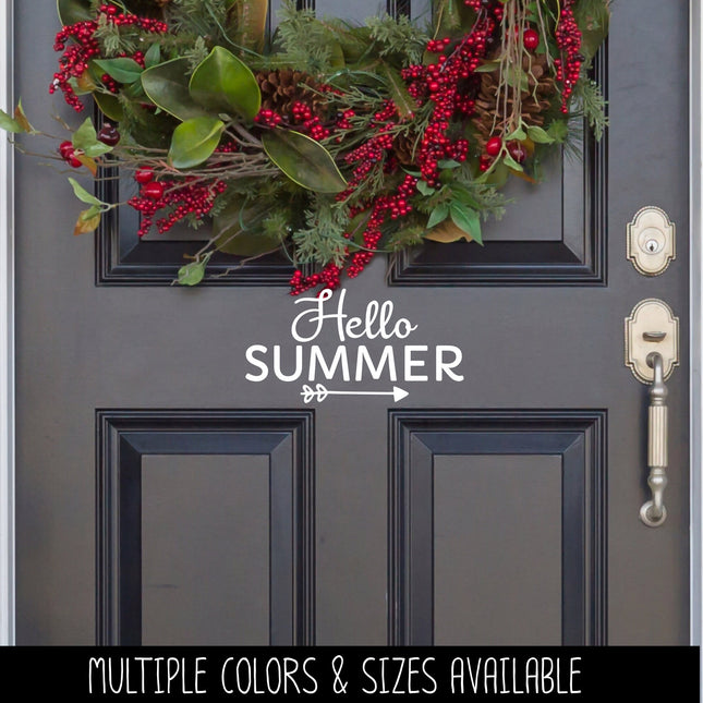 Hello Summer w/Arrow Vinyl Decal/Sticker