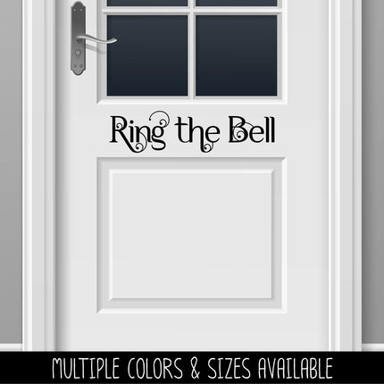 Scrolling Ring the Bell Vinyl Decal/Sticker
