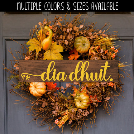 Dia Dhuit Irish Hello Cursive Vinyl Decal/Sticker