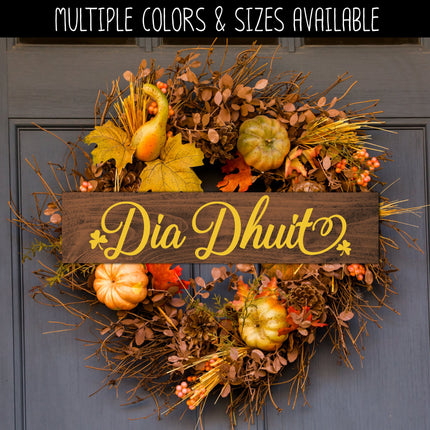 Cursive Dia Dhuit Irish Hello Vinyl Decal/Sticker