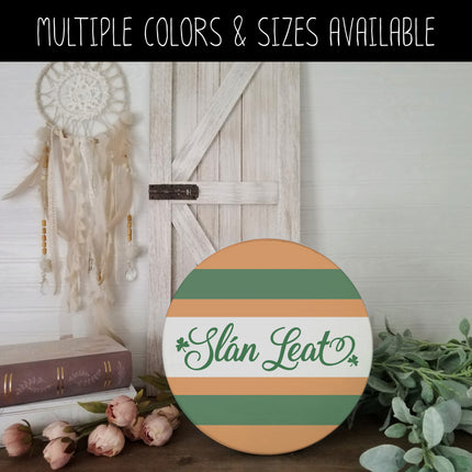 Cursive Slan Leat Irish Goodbye Vinyl Decal/Sticker
