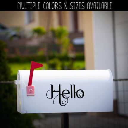 Scrolling Hello Vinyl Decal/Sticker