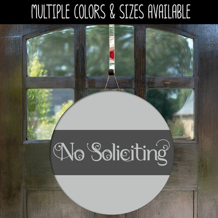 Scrolling No Soliciting Vinyl Decal/Sticker
