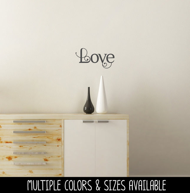 Scrolling Love Vinyl Decal/Sticker