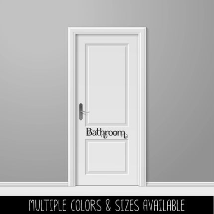 Scrolling Bathroom Vinyl Decal/Sticker