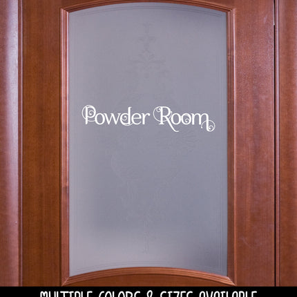 Scrolling Powder Room Vinyl Decal/Sticker
