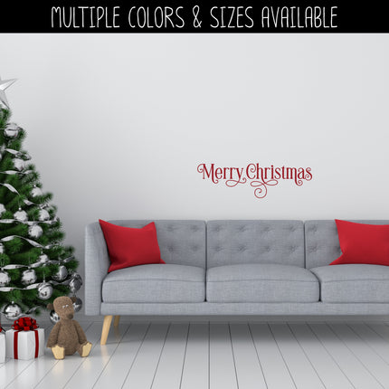 Ornamental Merry Christmas Vinyl Decal/Sticker