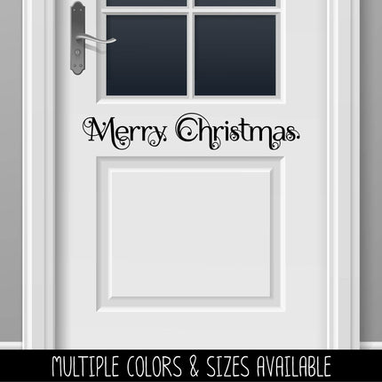 Scrolling Merry Christmas Vinyl Decal/Sticker