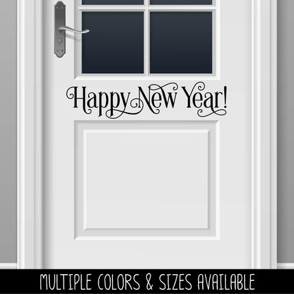 Ornamental Happy New Year Vinyl Decal/Sticker