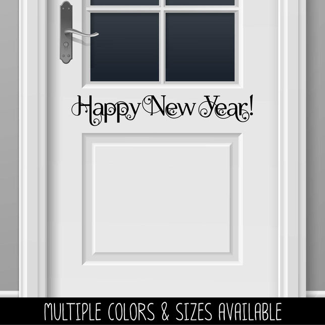 Scrolling Happy New Year Vinyl Decal/Sticker