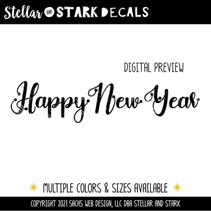 Happy New Year Vinyl Decal/Sticker