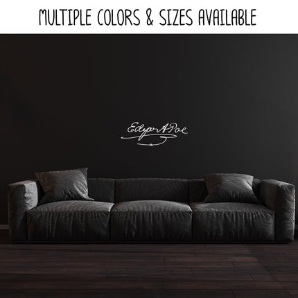 Edgar Allen Poe Signature Vinyl Decal/Sticker