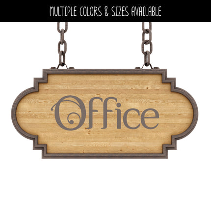 Scrolling Office Vinyl Decal/Sticker