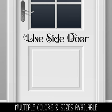 Scrolling Use Side Door Vinyl Decal/Sticker