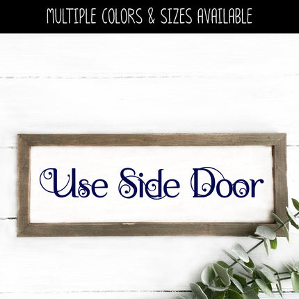 Scrolling Use Side Door Vinyl Decal/Sticker