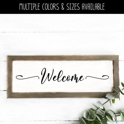 Welcome with Swirl Vinyl Decal/Sticker