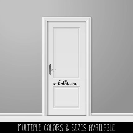 Bathroom with Hearts Vinyl Decal/Sticker