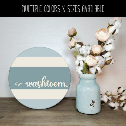 Washroom with Heart Vinyl Decal/Sticker