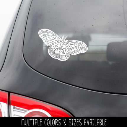 Ornate Moth Vinyl Decal/Sticker