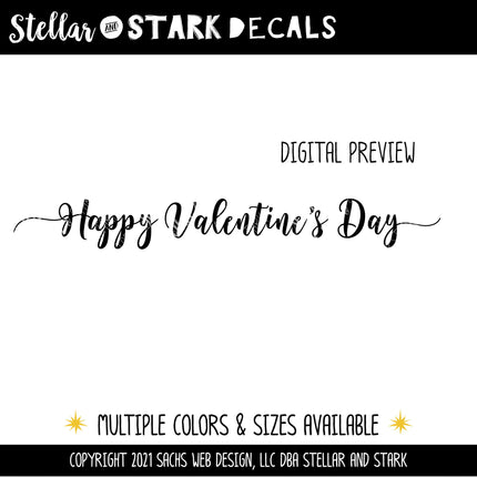 Happy Valentine's Day Vinyl Decal/Sticker
