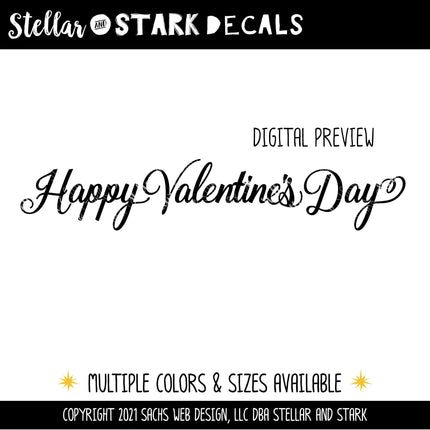 Happy Valentine's Day Vinyl Decal/Sticker