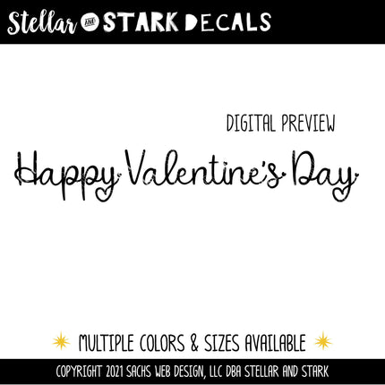 Happy Valentine's Day Vinyl Decal/Sticker