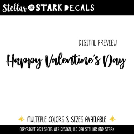 Happy Valentine's Day Vinyl Decal/Sticker