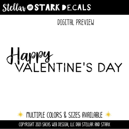 Happy Valentine's Day Vinyl Decal/Sticker