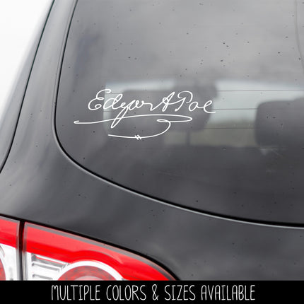 Edgar Allen Poe Signature Vinyl Decal/Sticker