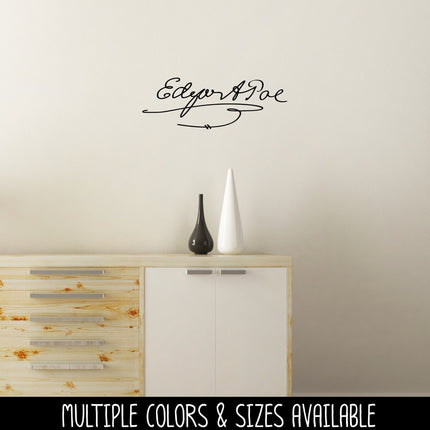 Edgar Allen Poe Signature Vinyl Decal/Sticker