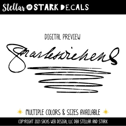 Charles Dickens Signature Vinyl Decal/Sticker