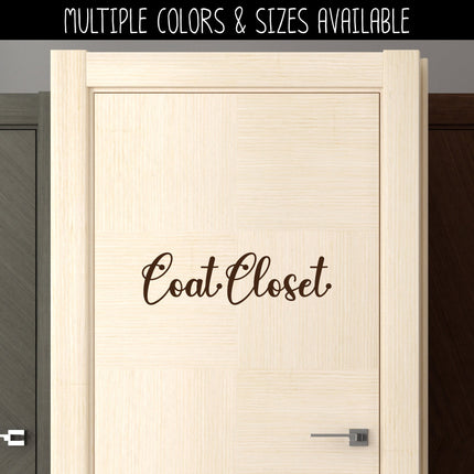 Coat Closet Vinyl Decal/Sticker