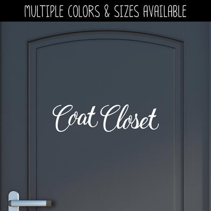 Coat Closet Vinyl Decal/Sticker
