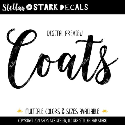 Coats Vinyl Decal/Sticker