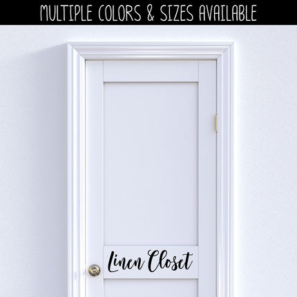 Linen Closet Vinyl Decal/Sticker