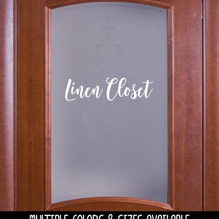 Linen Closet Vinyl Decal/Sticker