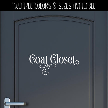 Coat Closet Vinyl Decal/Sticker