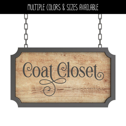 Coat Closet Vinyl Decal/Sticker