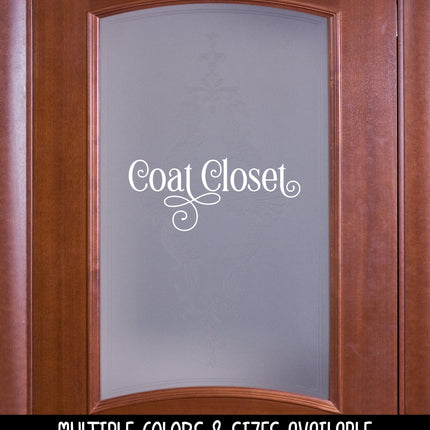 Coat Closet Vinyl Decal/Sticker