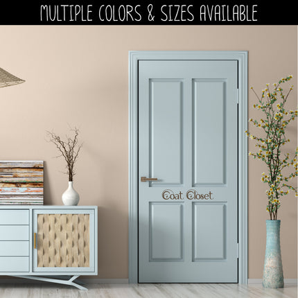 Coat Closet Vinyl Decal/Sticker