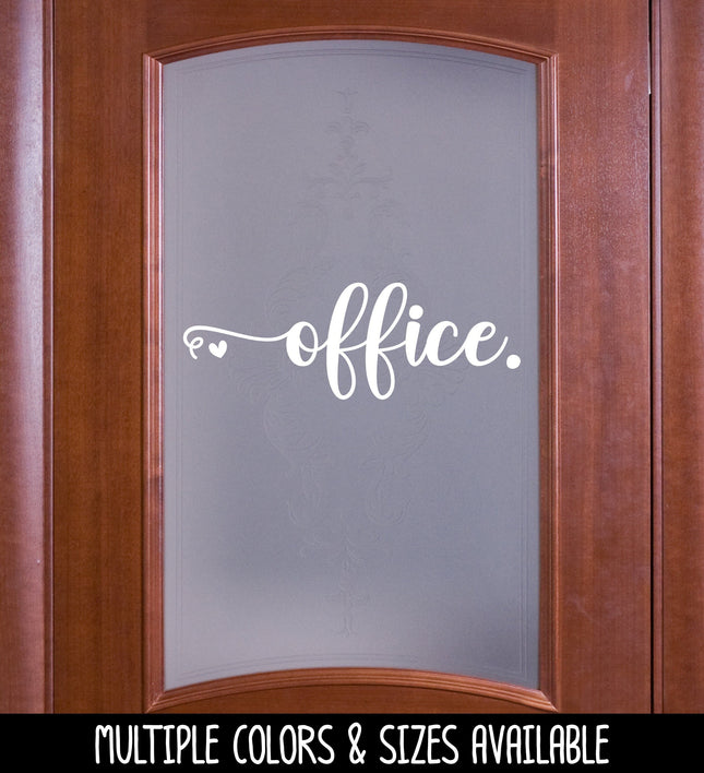 Office with Hearts Vinyl Decal/Sticker