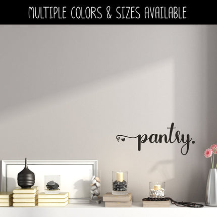 Pantry with Hearts Vinyl Decal/Sticker