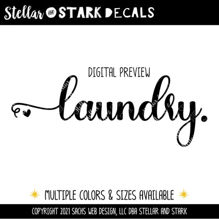 Laundry with HeartsVinyl Decal/Sticker