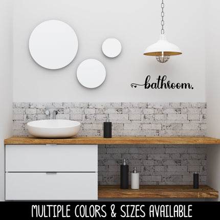 Bathroom with Hearts Vinyl Decal/Sticker