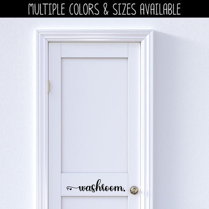 Washroom with Heart Vinyl Decal/Sticker