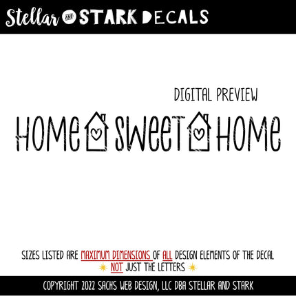 Home Sweet Home Vinyl Decal/Sticker