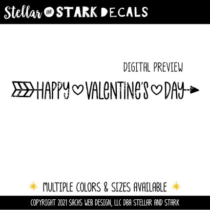 Happy Valentine's Day Vinyl Decal/Sticker