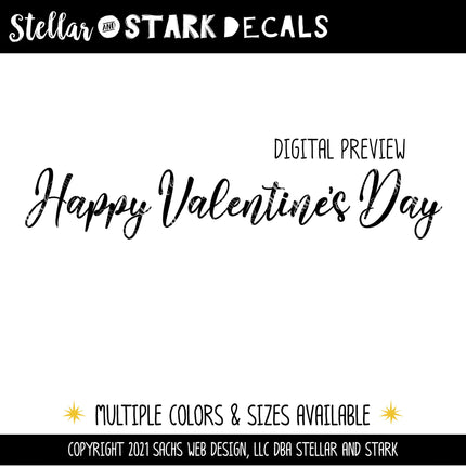 Happy Valentine's Day Vinyl Decal/Sticker