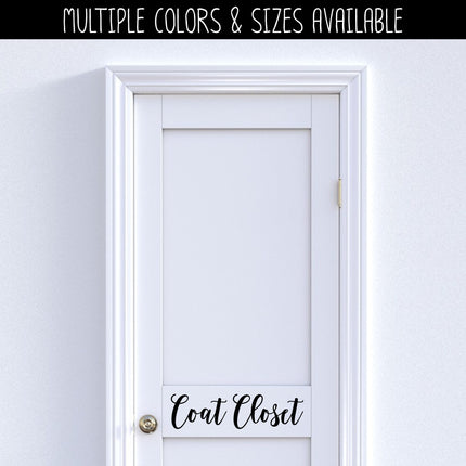 Coat Closet Vinyl Decal/Sticker