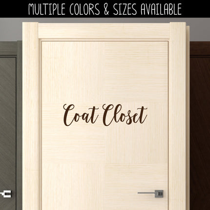 Coat Closet Vinyl Decal/Sticker